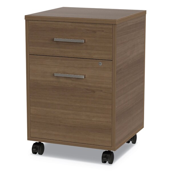 Linea Italia 16 in W 2 Drawer File Cabinets, Natural Walnut - UR610NW