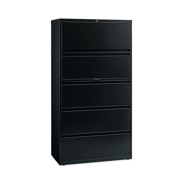 Hirsh Industries 36 in W 5 Drawer File Cabinets, Black, Legal; Letter; A4 - 14992