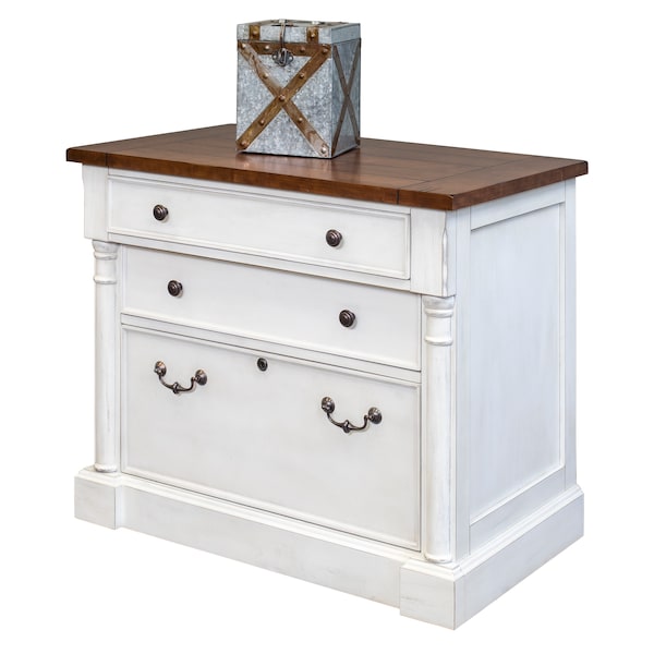 Durham Mfg Durham 3 Drawer Lateral File Cabinet in White - IMDU455