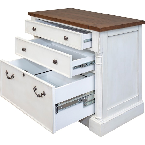 Durham Mfg Durham 3 Drawer Lateral File Cabinet in White - IMDU455