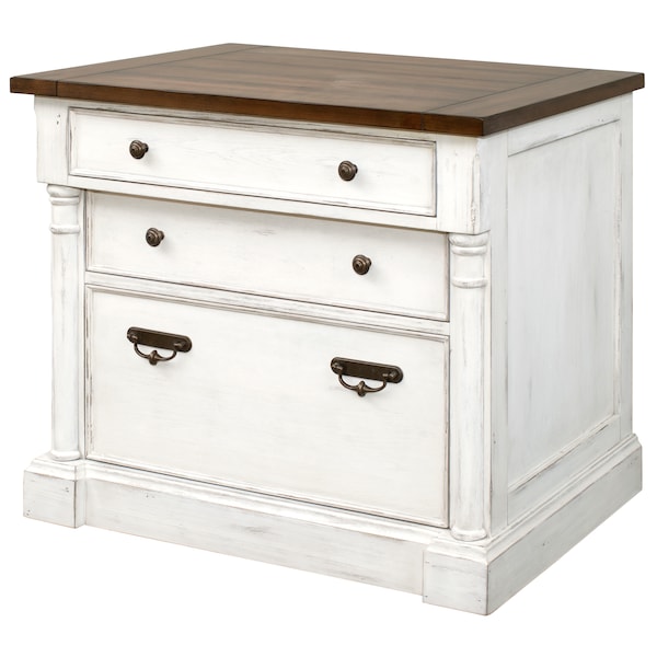 Durham Mfg Durham 3 Drawer Lateral File Cabinet in White - IMDU455