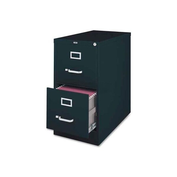 Sp Richards Lorell 2-Drawer Heavy Duty Vertical File Cabinet, 18"W x 26-1/2"D x 28-3/8"H, Black - LLR60661