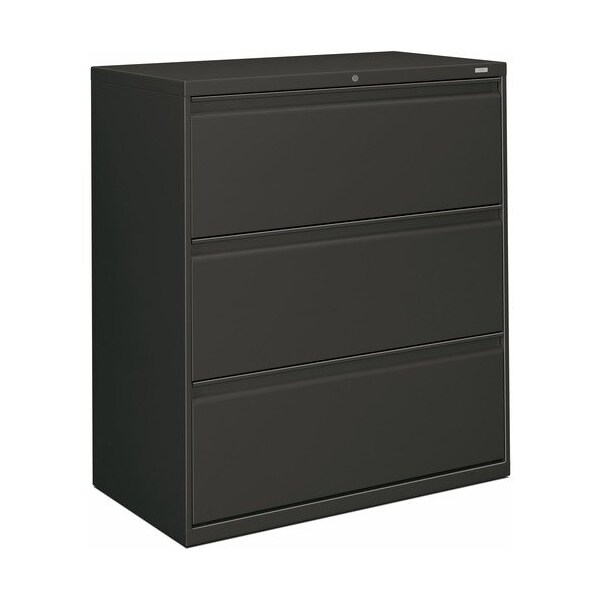 Hon HON 883LS, 800 SERIES THREE-DRAWER LATERAL FILE, 36W X 19.25D X 40.88H, CHARCOAL - HON883LS