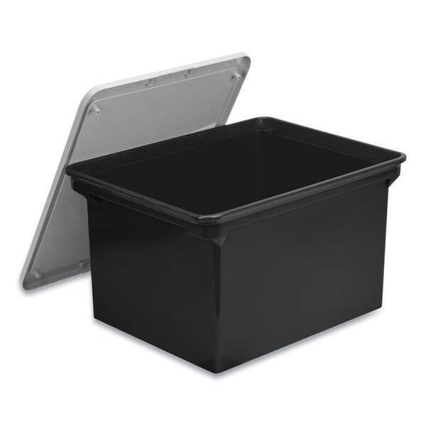 Storex Tote with Comfort Edges, Legal/Letter, 13.9 in. x 18.3 in. x 10.6 in., Black, 4PK - 61528U04C