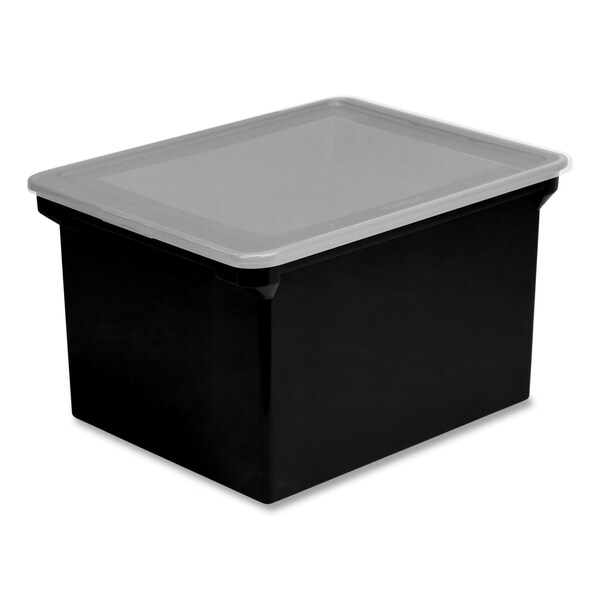 Storex Tote with Comfort Edges, Legal/Letter, 13.9 in. x 18.3 in. x 10.6 in., Black, 4PK - 61528U04C