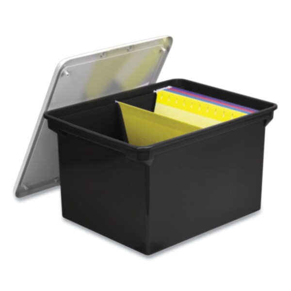 Storex Tote with Comfort Edges, Legal/Letter, 13.9 in. x 18.3 in. x 10.6 in., Black, 4PK - 61528U04C