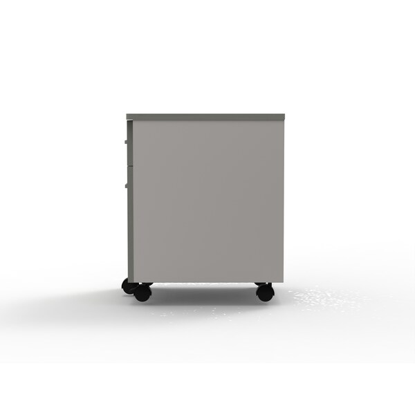 Linea Italia Metal Mobile File Cabinet, 17 inW x 20 inD x 24 inH, Ash Laminate - ZUD106