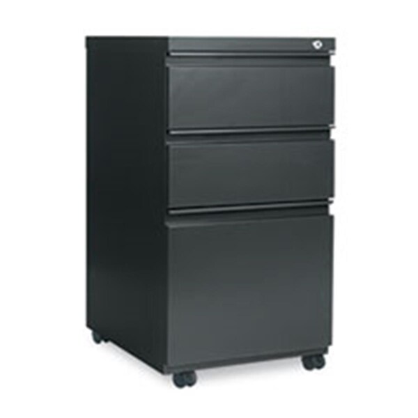 Alera Technologies 14.87 x 19.12 in. Three-Drawer Metal Pedestal File with Full-Length Pull - Charcoal - PBBBFCH