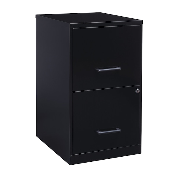 Space Solutions 14.25 in W 2 Drawer Vertical File Cabinet, Black - 14341