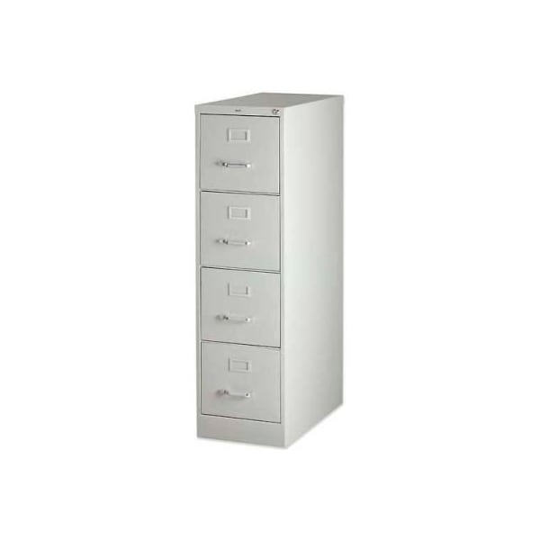 Sp Richards Lorell 4-Drawer Heavy Duty Vertical File Cabinet, 15"W x 26-1/2"D x 52"H, Gray - LLR60192