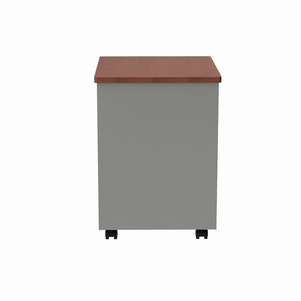 Linea Italia Metal Mobile File Cabinet, 17 inW x 20 inD x 24 inH, Cherry Laminate - ZUC106