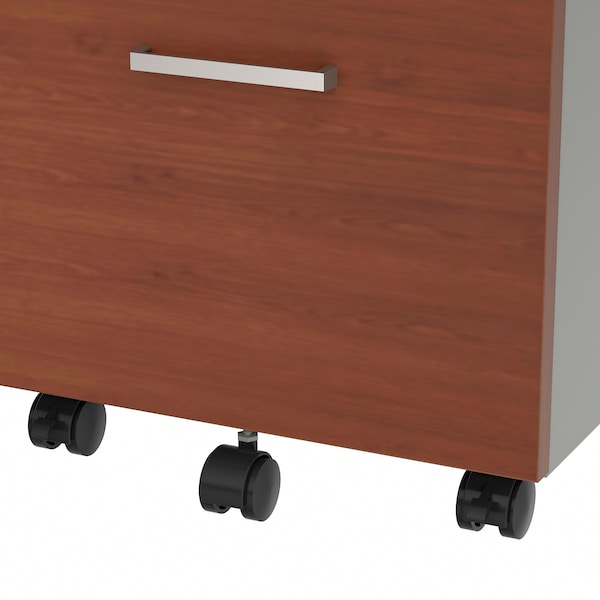 Linea Italia Metal Mobile File Cabinet, 17 inW x 20 inD x 24 inH, Cherry Laminate - ZUC106