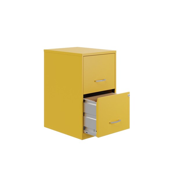 Space Solutions 14.25 in W 2 Drawer Vertical File Cabinet, Goldfinch - 25272