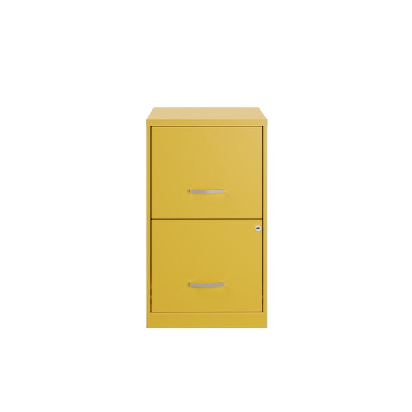 Space Solutions 14.25 in W 2 Drawer Vertical File Cabinet, Goldfinch - 25272