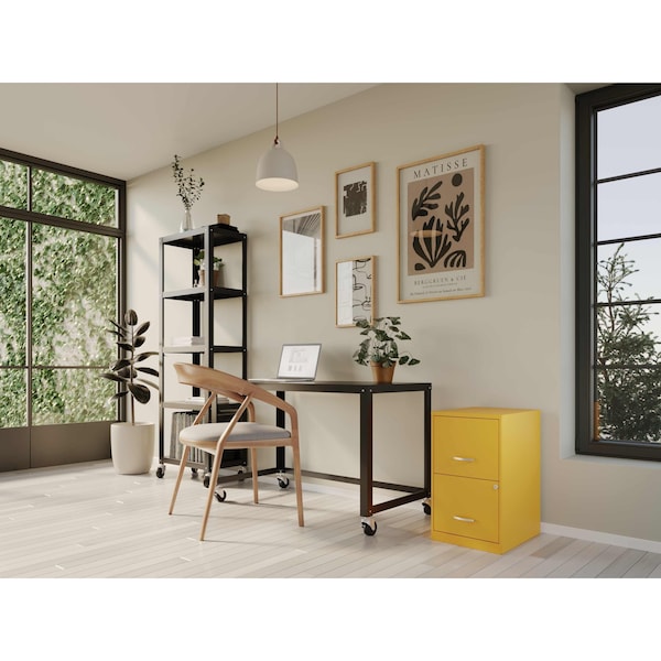 Space Solutions 14.25 in W 2 Drawer Vertical File Cabinet, Goldfinch - 25272