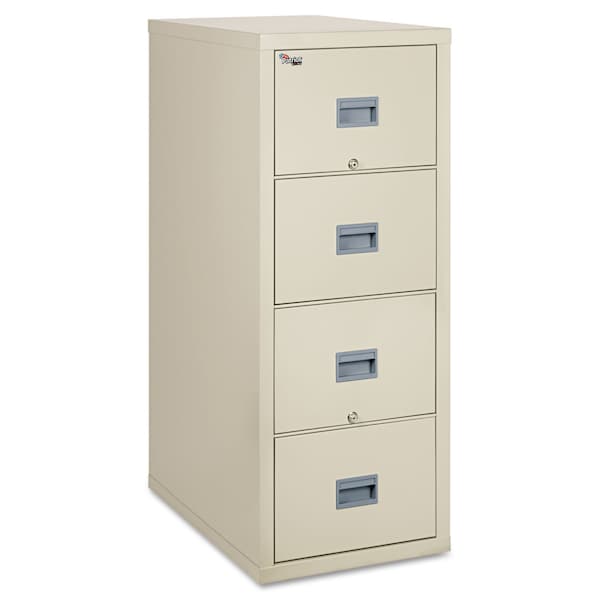 Fireking 20-13/16" W 4 Drawer File Cabinet, Parchment, Legal - 4P2131-CPA