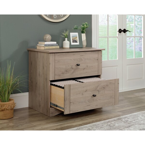 Sauder Lateral File Lao , Drawers with full extension slides hold letter or legal-size hanging files - 429450