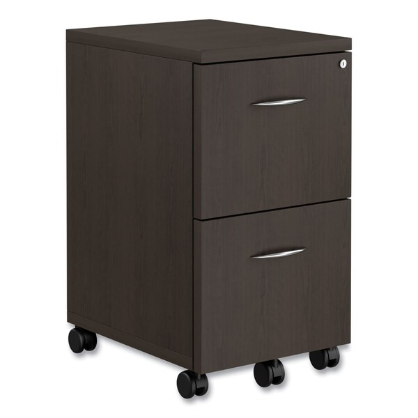 Alera 15.38" W 2 Drawer File Pedestal, Espresso, Legal/Letter - VA582816ES