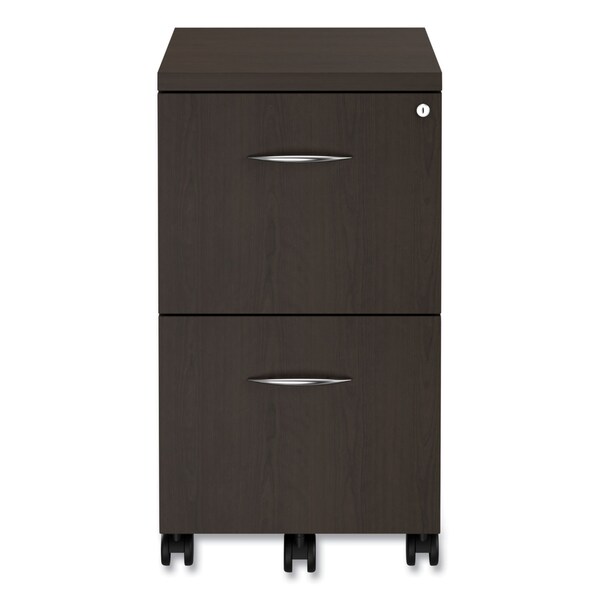 Alera 15.38" W 2 Drawer File Pedestal, Espresso, Legal/Letter - VA582816ES