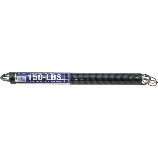 Prime-Line Extension Spring, 1-19/64 in OD, 22 in OAL, Carbon Steel, Galvanized, Loop End, 150 lb - GD 12207