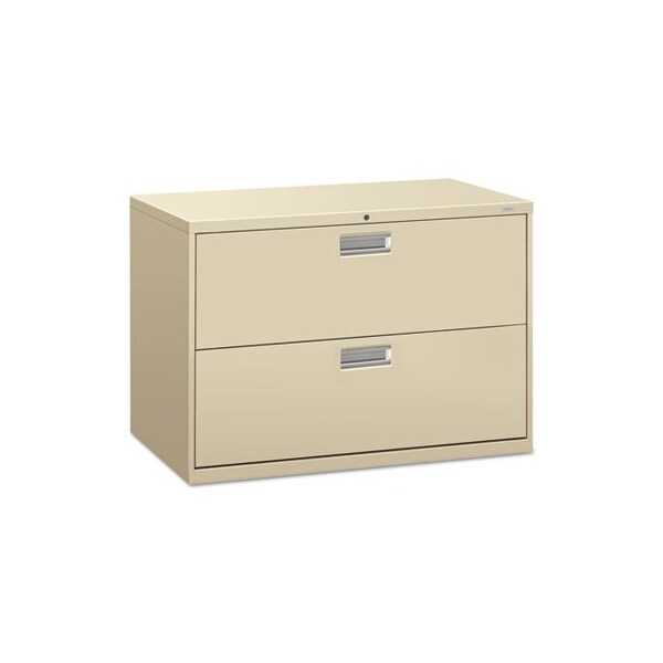 Hon HON, 600 SERIES TWO-DRAWER LATERAL FILE, 42W X 18D X 28H, PUTTY - 692LL