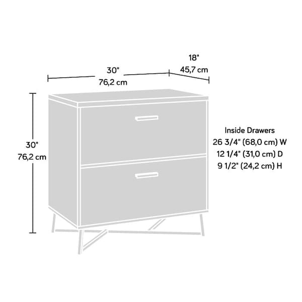 Sauder Canton Lane Lateral File Gw , Durable, 1 in. thick top - 431213