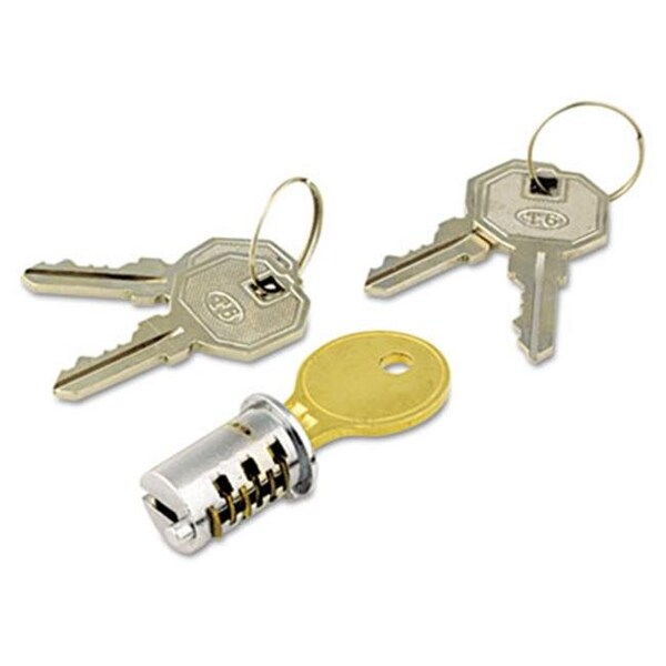 Made-To-Stick Lock Core for Metal Mobile Pedestals- Chrome - MA187157