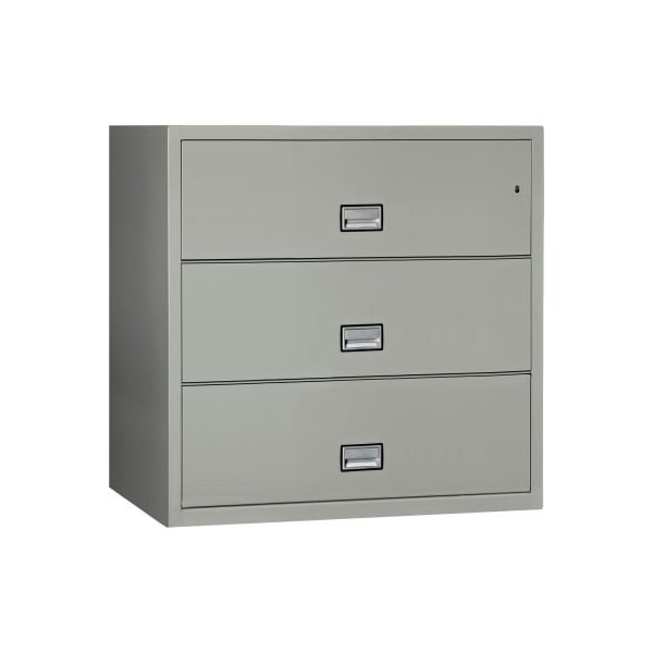 Phoenix Safe International Phoenix Safe Lateral 44" 3-Drawer Fire and Water Resistant File Cabinet, Light Gray - LAT3W44LG - LAT3W44LG