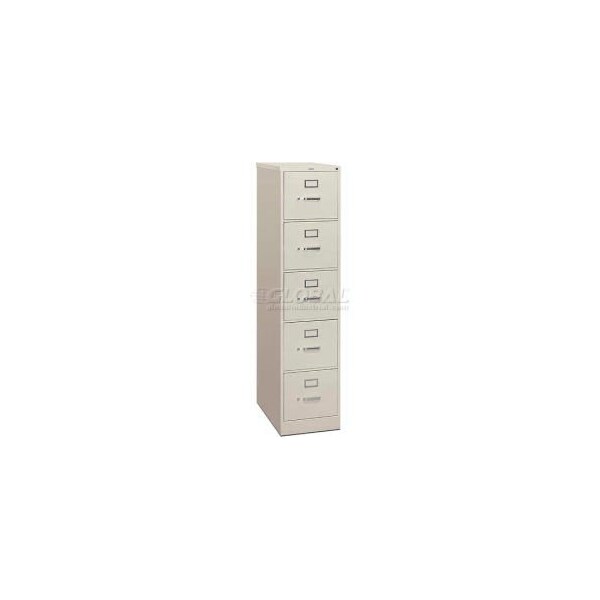 Hon HON - 310 Series 5 Drawer Vertical File 26-1/2"D Letter Light Gray - HON315PQ