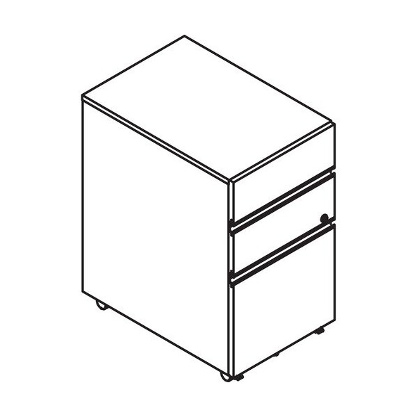 Groupe Lacasse Pedestal, Mobile, Alum Handle, B/B/F, 15inx18inx27-1/8in, Niagara - LAS4YMP1518UFA