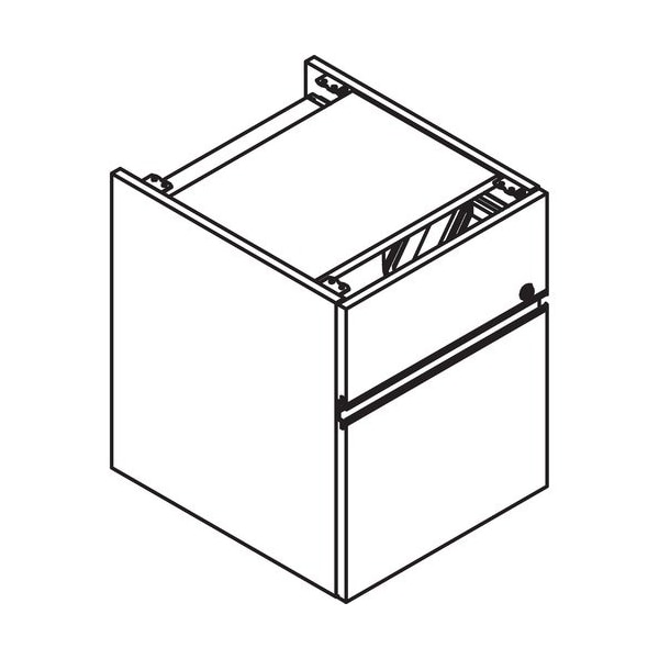 Groupe Lacasse Pedestal, Linear Handle, B/F, 15inx17-1/2inx19-1/4in, Sahara - LAS4LFR