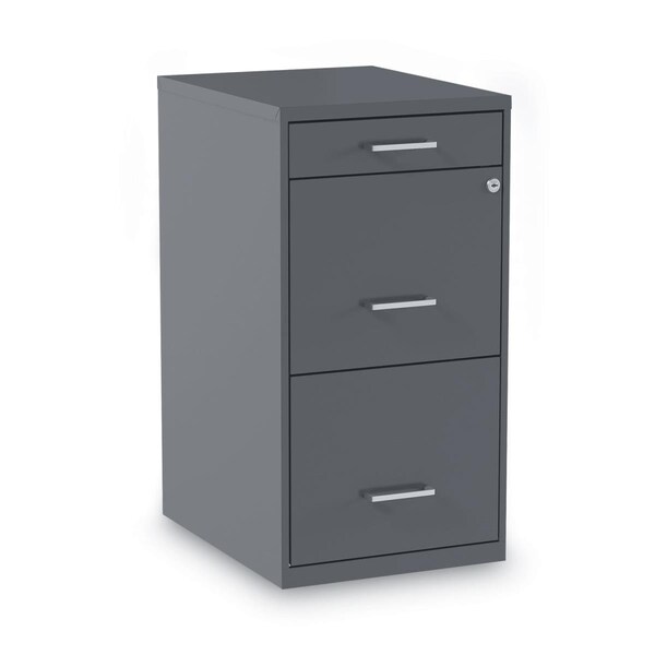 Alera Technologies Alera  Letter Size 3 Drawers Soho Vertical File Cabinet, Charcoal - 2806768