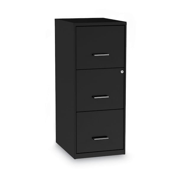 Alera Technologies Alera  Letter Size 3 Drawers Soho Vertical File Cabinet, Black - 2806770