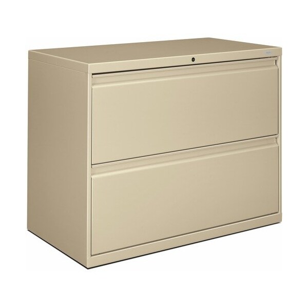 Hon HON 882LL, 800 SERIES TWO-DRAWER LATERAL FILE, 36W X 19.25D X 28.38H, PUTTY - HON882LL