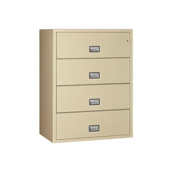 Phoenix Safe International Phoenix Safe Lateral 44" 4-Drawer Fire and Water Resistant File Cabinet, Putty - LAT4W44P - LAT4W44P