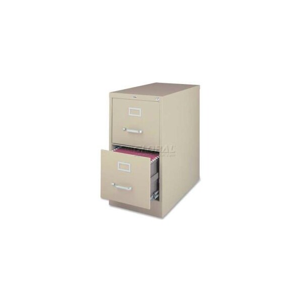 Sp Richards Lorell 2-Drawer Heavy Duty Vertical File Cabinet, 18"W x 26-1/2"D x 28-3/8"H, Putty - LLR60660
