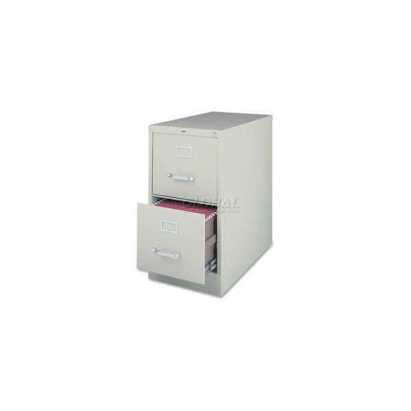 Sp Richards Lorell 2-Drawer Heavy Duty Vertical File Cabinet, 18"W x 26-1/2"D x 28-3/8"H, Gray - LLR60662