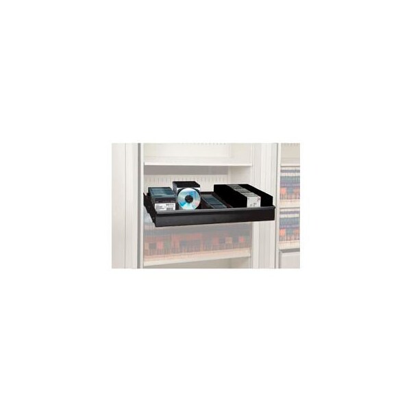 Datum Filing Systems Rotary File Cabinet Components, Legal Multimedia Drawer, Black - XLG-MM3-T25