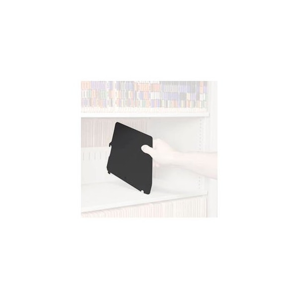 Datum Filing Systems Rotary File Cabinet Components, 5 Pack of Letter/Legal File Dividers, Black - FDL5-T25
