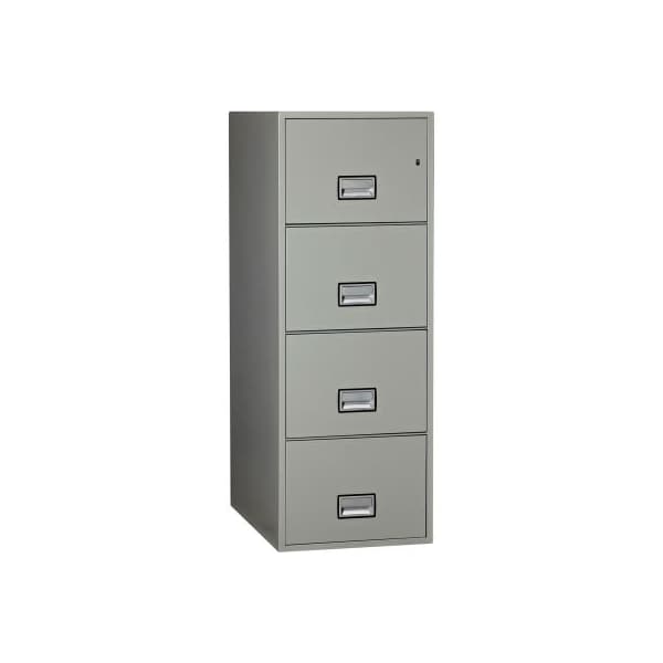 Phoenix Safe International Phoenix Safe Vertical 31" 4-Drawer Legal Fire and Water Resistant File Cabinet, Lt Gray - LGL4W31LG - LGL4W31LG
