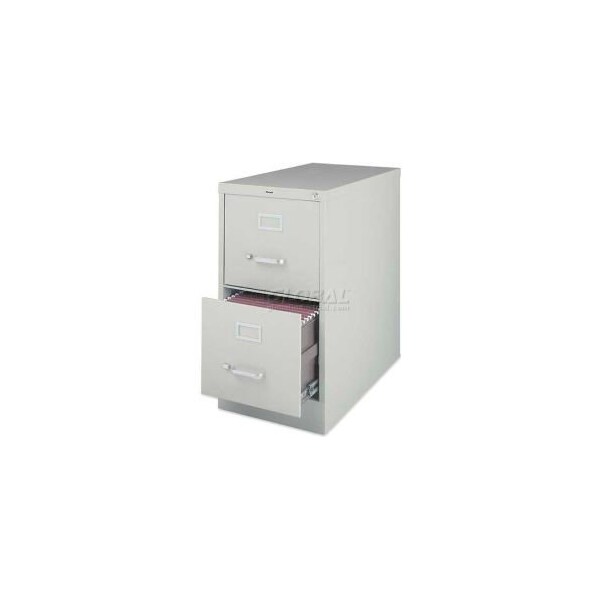 Sp Richards Lorell 2-Drawer Heavy Duty Vertical File Cabinet, 15"W x 25"D x 28-3/8"H, Gray - LLR60654