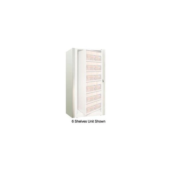 Datum Filing Systems Rotary File Cabinet Components, Letter End Panel Kit, 4-High, Bone White - XLT-4E-T15