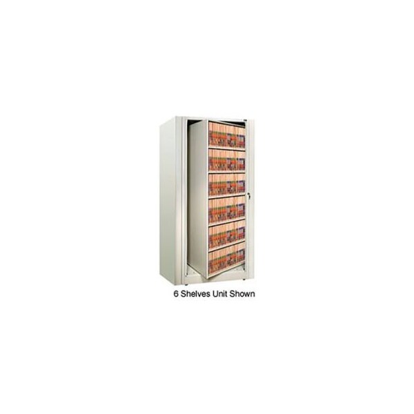 Datum Filing Systems Rotary File Cabinet Starter Unit, Legal, 1 Shelves, Bone White - XLG-S2-T15