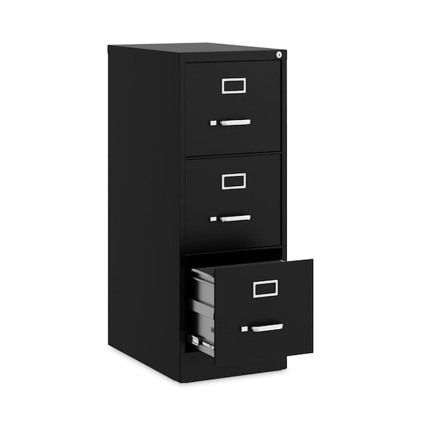 Hirsh Industries 15 in W 3 Drawer File Cabinets, Black, Letter - HVF1541BL