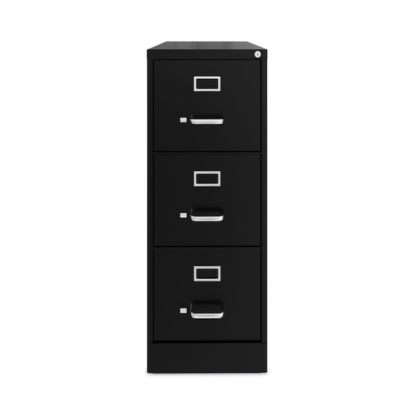 Hirsh Industries 15 in W 3 Drawer File Cabinets, Black, Letter - HVF1541BL