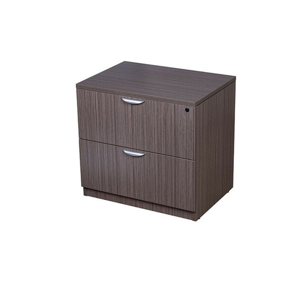 Boss 31" W 2 Drawer File Cabinet, Driftwood, Letter/Legal - N112-DW