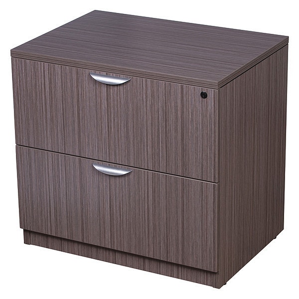 Boss 31" W 2 Drawer File Cabinet, Driftwood, Letter/Legal - N112-DW