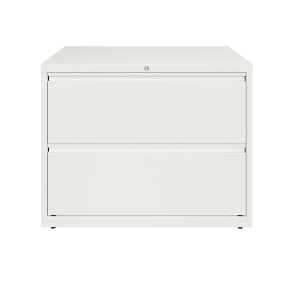 Hirsh 2 Drawer Lateral File Cabinet, White, A4/Legal/Letter - 23700