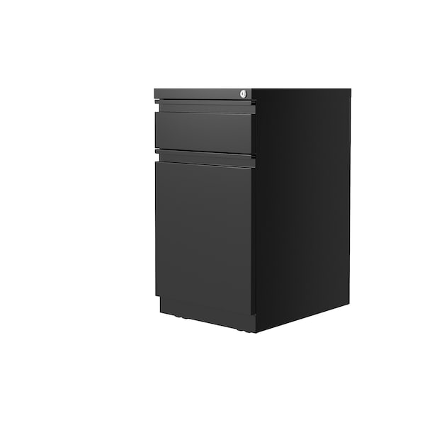 Hirsh 20 in. Deep Mobile File Cabinet 2 Drawer with XL Backpack Drawer, Letter Width, Black - 25032