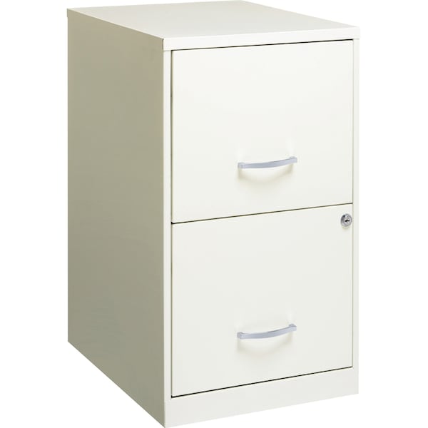 Nusparc 2-Drawer Vertical File Cabinet, 14.2" x 18" x 24.5", White - NPRVF218AAWE